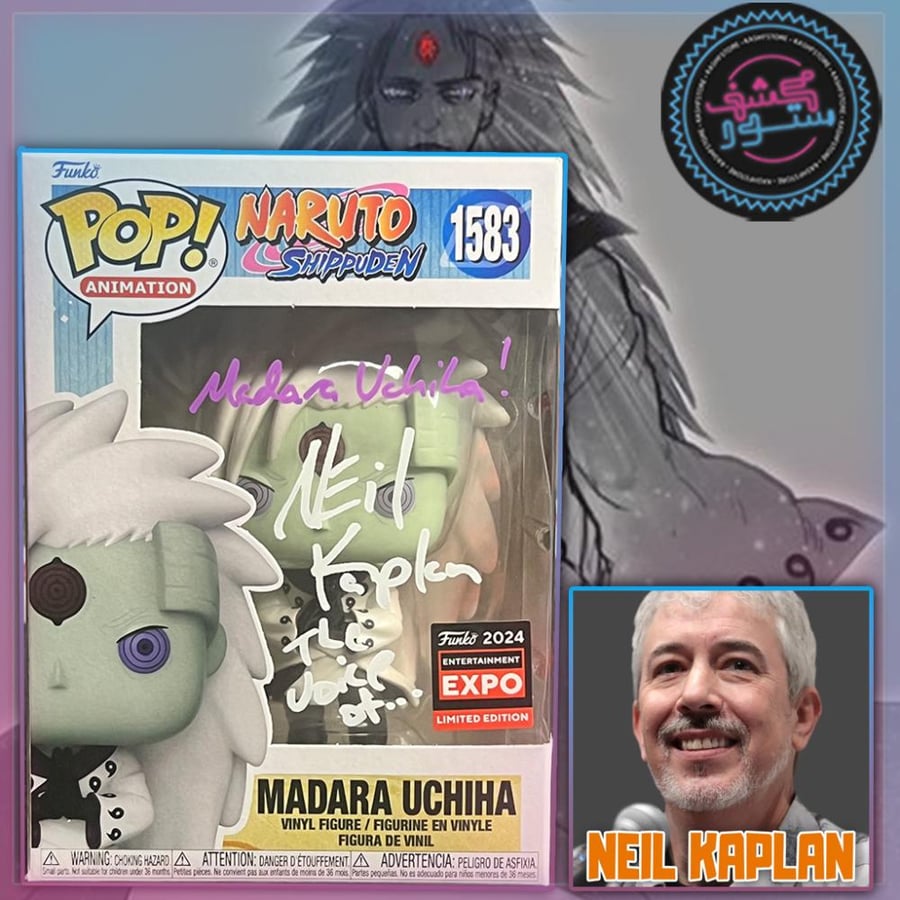 Funko Pop! Naruto Shippuden: Madara Uchica C2E2 Expo 1583 Signed Neil Kaplan With SWAU COA