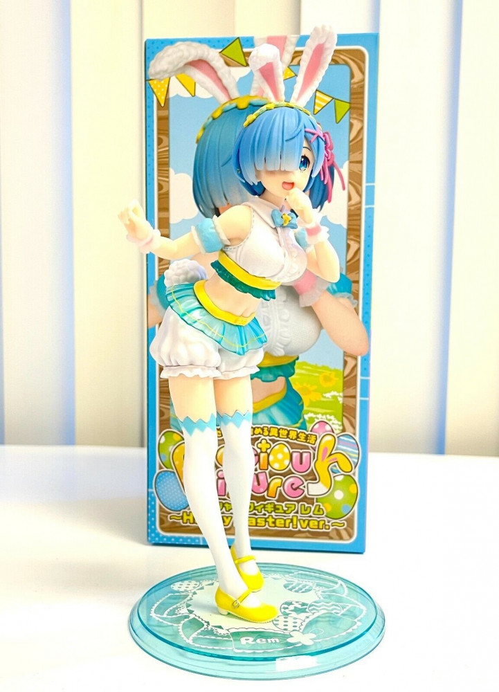 Taito Re: Zero - Starting Life in Another World Rem Ram SET Bunny Girl Figure Happy Easter! Ver