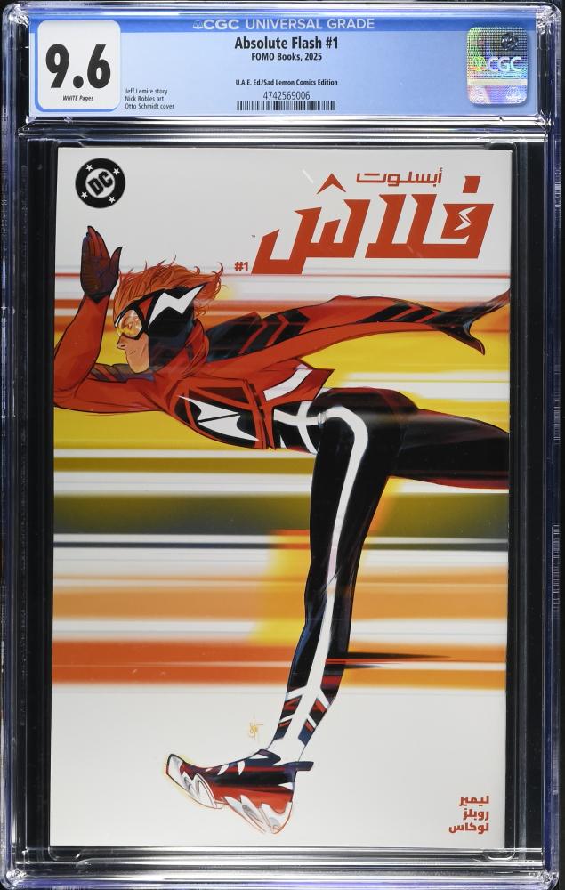 Absolute Flash #1 U.A.E. Arabic Edition (FOMO Books) Sad Lemon Comics Edition (Otto Schmidt Cover) – CGC 9.6 Universal (TOP POP / POP 1)