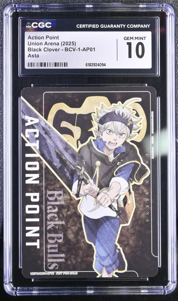 Union Arena: Black Clover Asta Action Point #BCV-1-AP01 (2025 Japanese) - CGC 10 Gem Mint