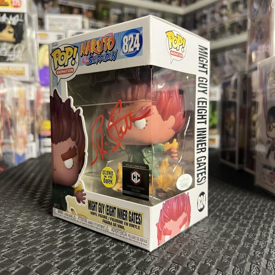Funko Pop Might Guy 824 Eight Inner Gates chalice Exclusive Signed COA JSA Signed By Skip Stellrech