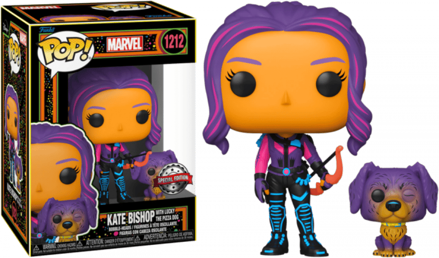 Funko Pop! & Buddy: Hawkeye - Kate Bishop with/Lucky ( Blacklight )