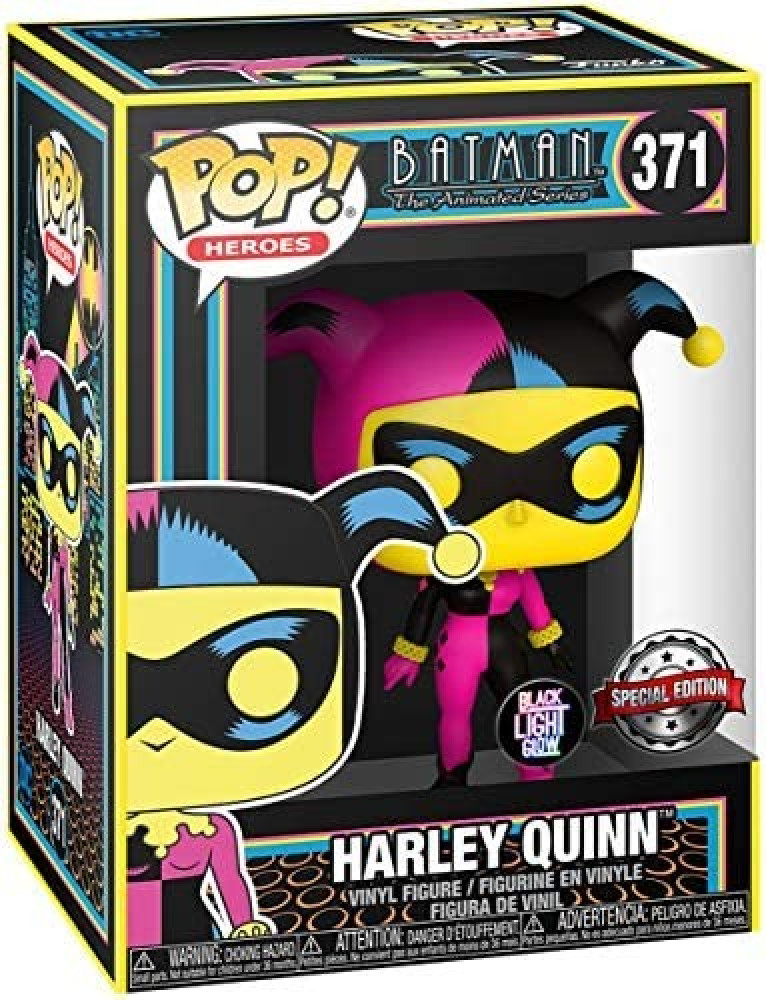 Funko POP Heroes: DC- Harley Quinn(Black Light) (Exc)