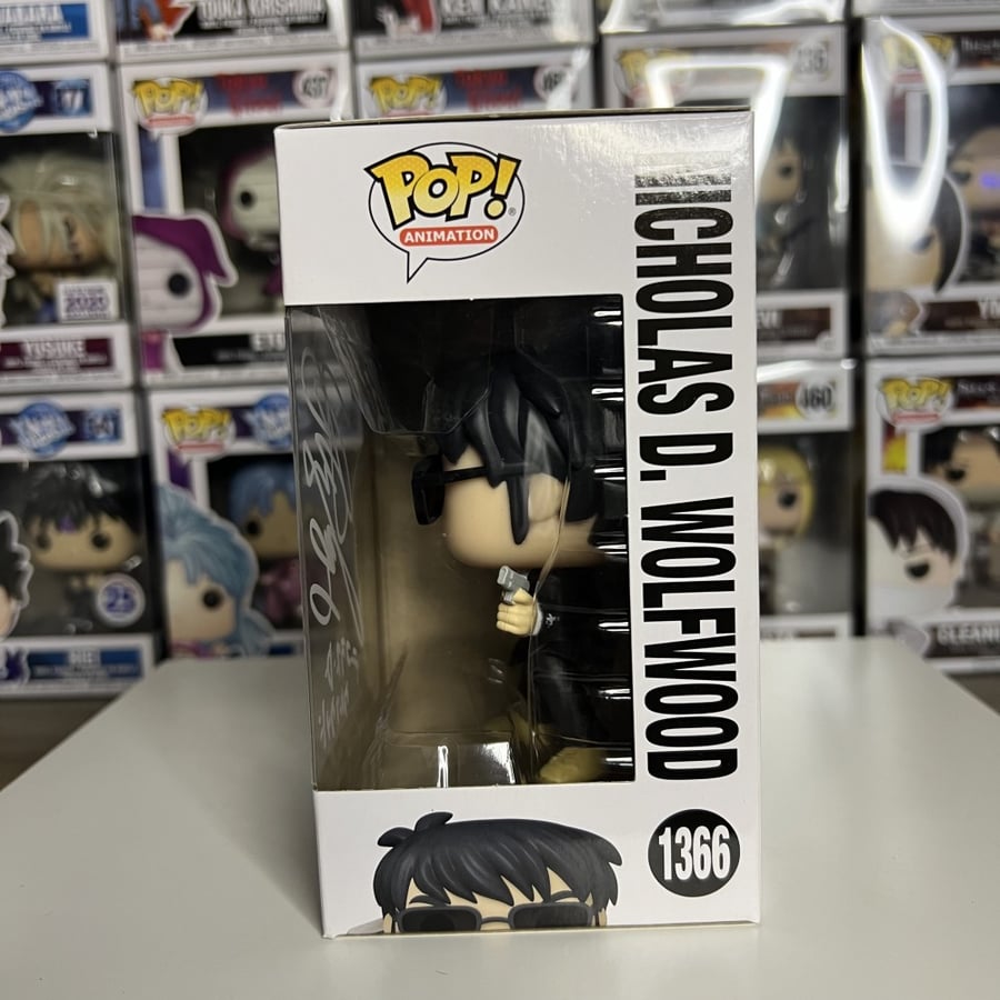 Funko Pop Trigun - Nicholas D. Wolfwood Signed By Yoshimasa Hosoya Japanese VA