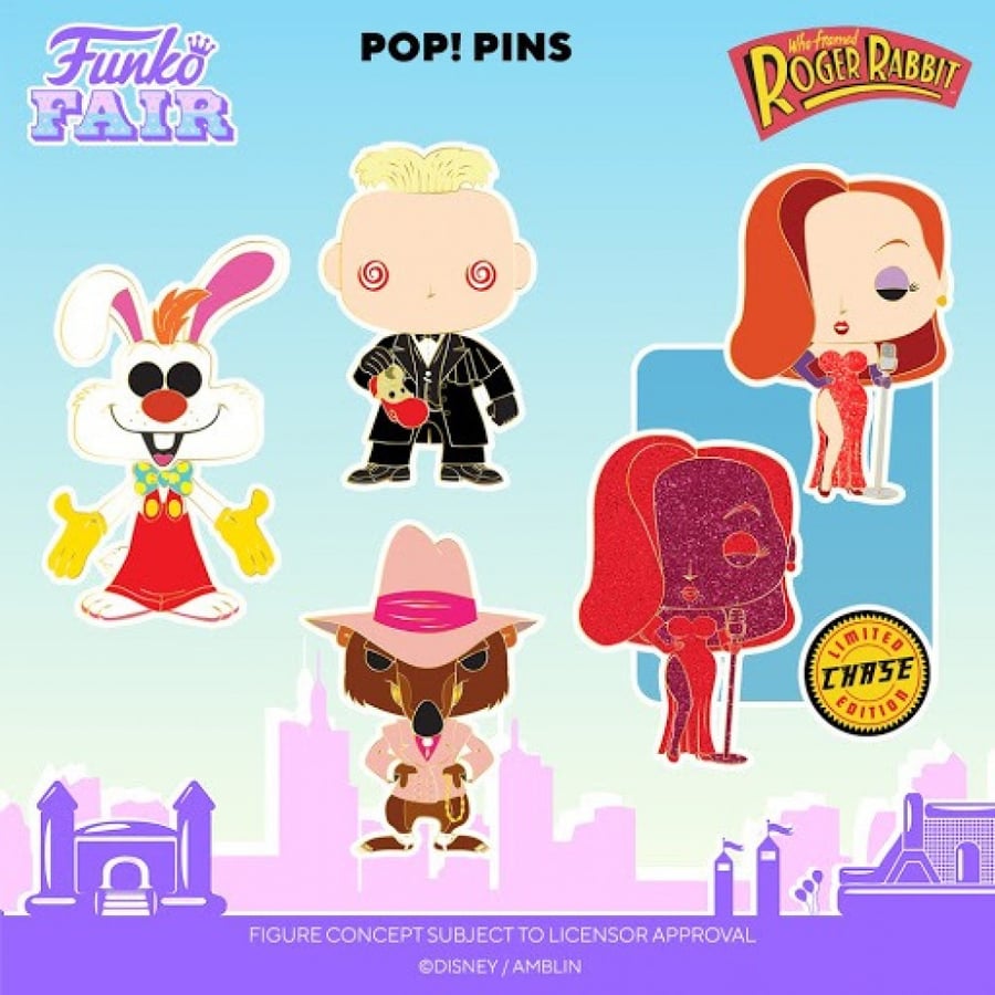 Funko Pop Roger Rabbit Jessica Rabbit Large Enamel Pin