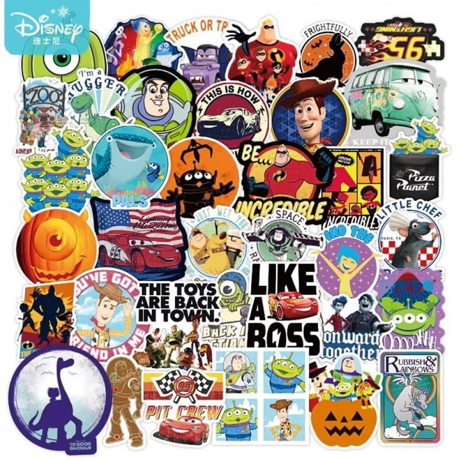 Cartoon Disney PIXAAR Stickers  استكرات ديزني منوع ( 10 حبات بالحظ )