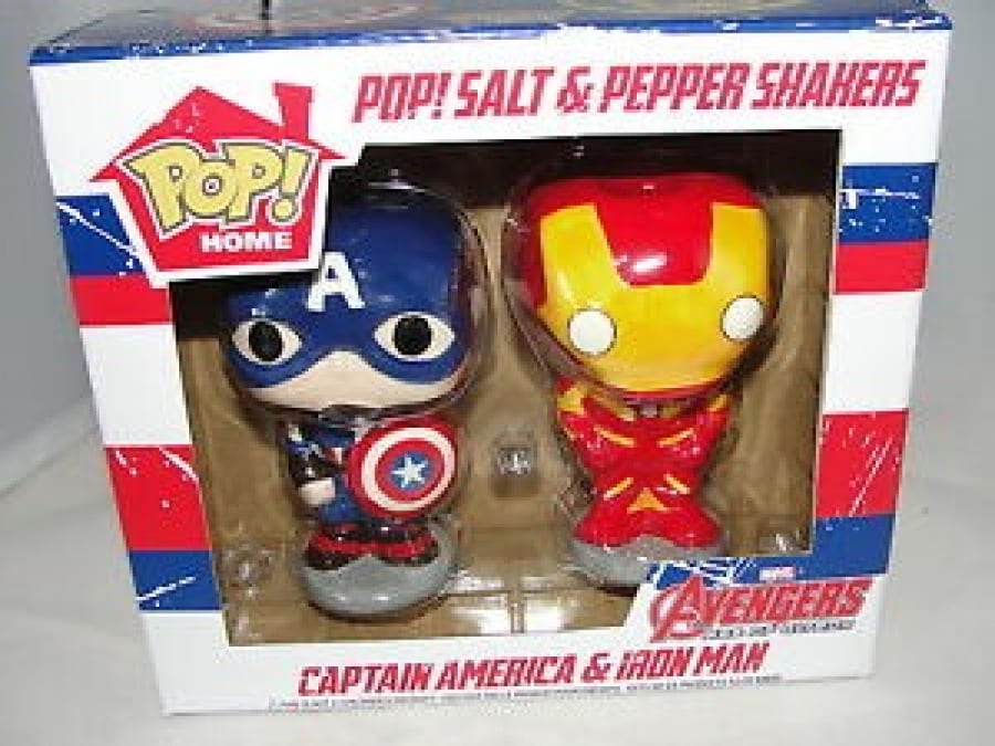 Funko POP! Home Marvel Avengers: Captain America & Iron Man Ceramic Salt And Pepper Shaker Set