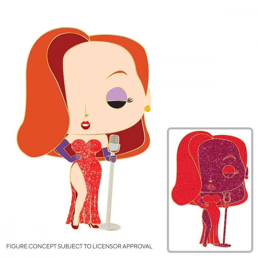 Funko Pop Roger Rabbit Jessica Rabbit Large Enamel Pin
