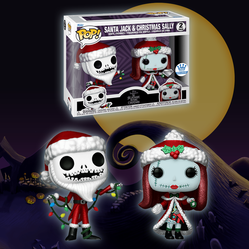 Funko Pop! Vinyl: Disney - Pop! Santa Jack & Christmas Sally (Diamond) 2-Pack