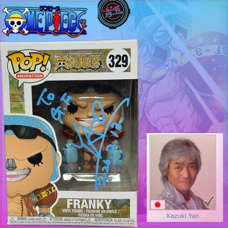 Funko Pop! : One Piece - General Franky Geekay Exclusive #1776 Signed By the JVA Kazuki Yao