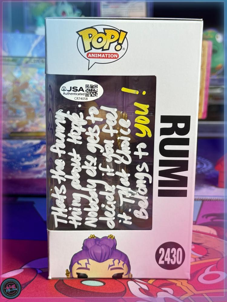 Funko Pop! KPOP Demon Hunters - Rumi #2257 Chase Signed Arden Cho w/ Quote JSA