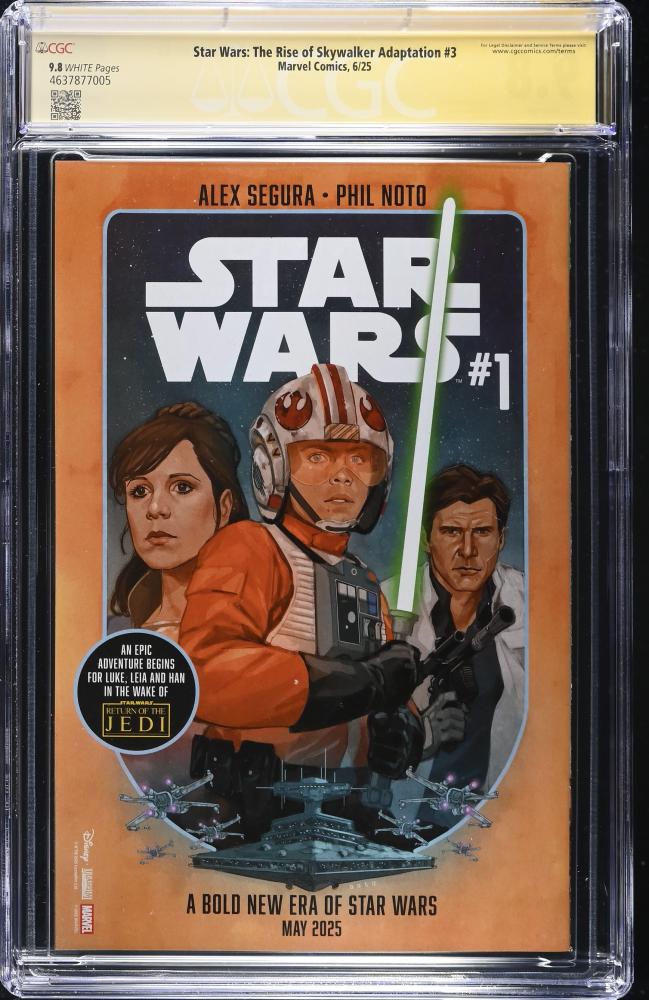 CGC 9.8 Signiture Series Star Wars : The Rise of the sky walker #3 1 Signed