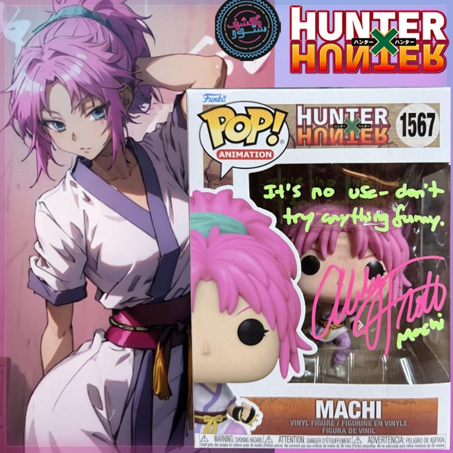 Funko Pop Hunter X hunter Machi Signed By abby Trott