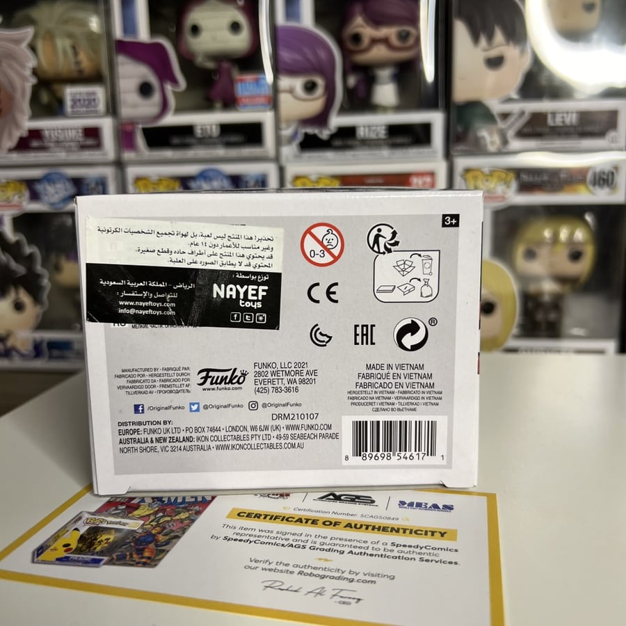 Funko Pop! BATMAN: Deathstroke #386 Hot Topic Excl. SIGNED Manu Bennett