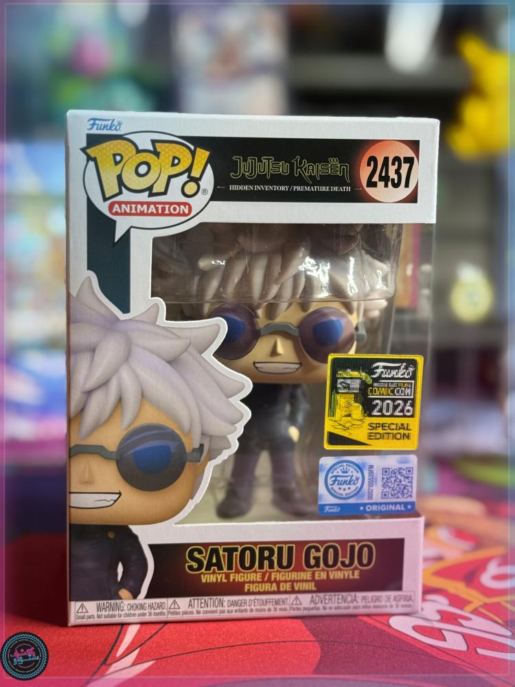 Funko Pop Jujutsu Kaisen Satoru Gojo 2437 MEFCC 2026 Exclusive Lenticular Sticker