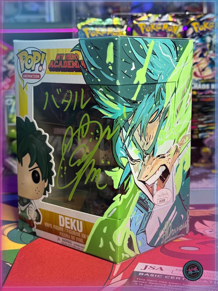 Funko Pop! Plus: My Hero Academia - Deku By Daiki Yamashita JVA + JSA COA +  Custom ART