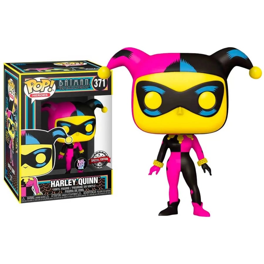 Funko POP Heroes: DC- Harley Quinn(Black Light) (Exc)