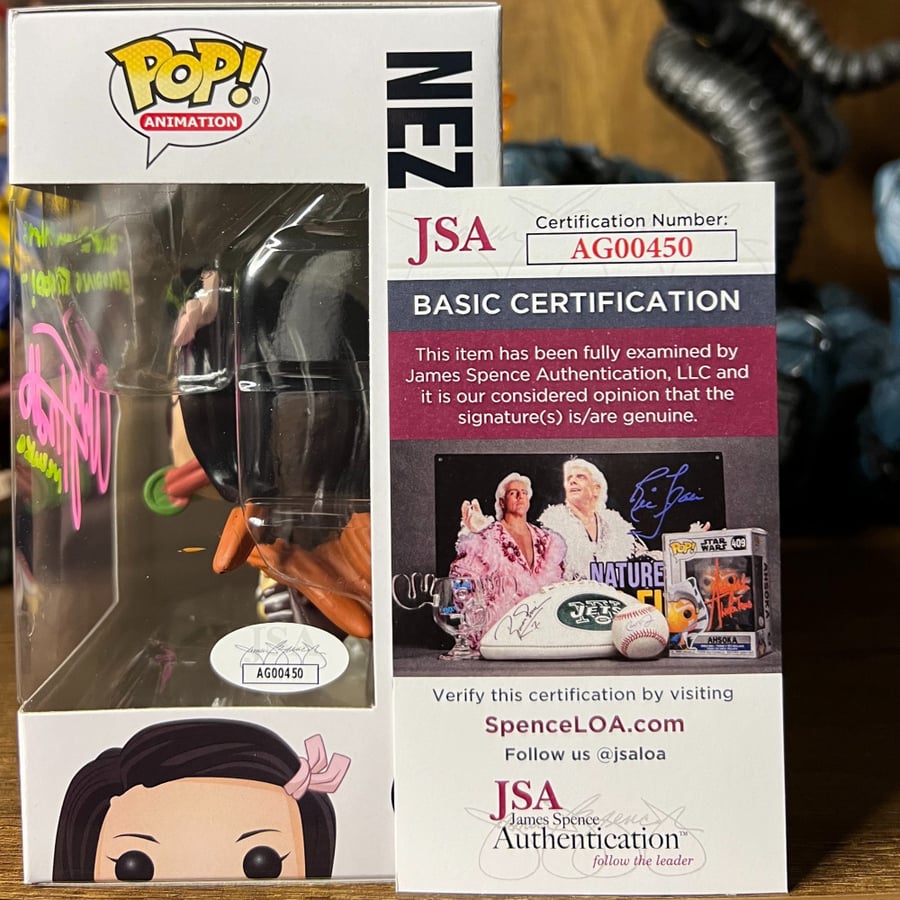 Funko POP Animation: Demon Slayer- Nezuko Kamado Signed by Abby Trott with JSA