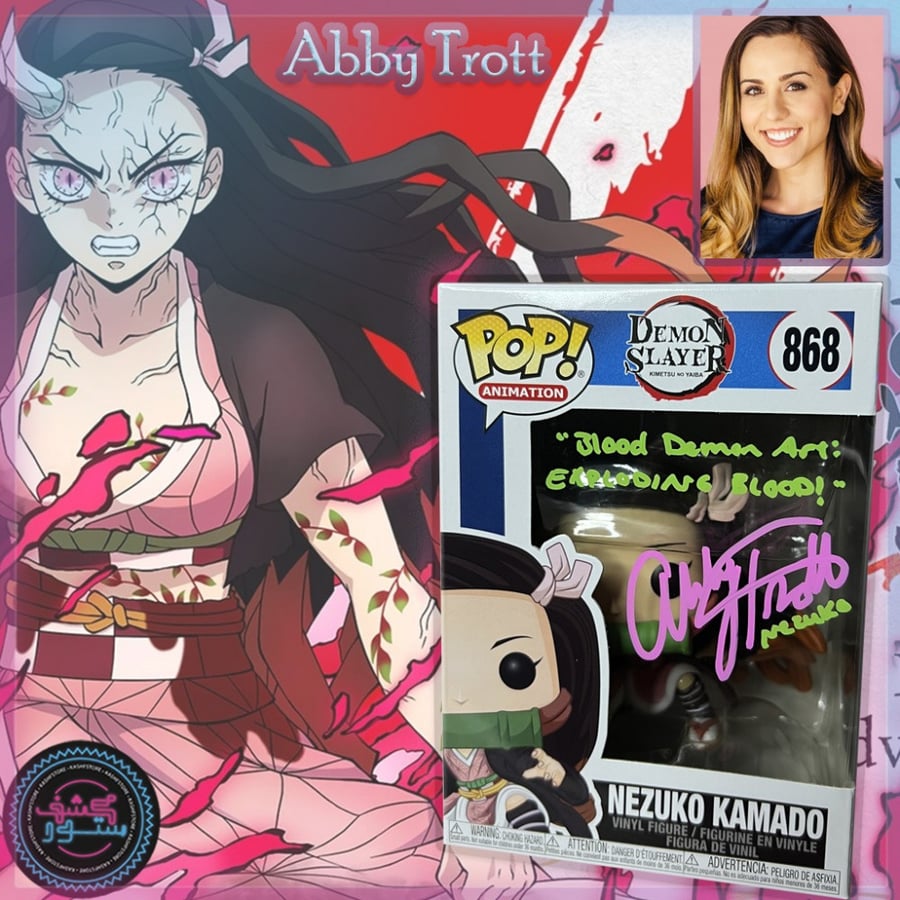 Funko POP Animation: Demon Slayer- Nezuko Kamado Signed by Abby Trott with JSA