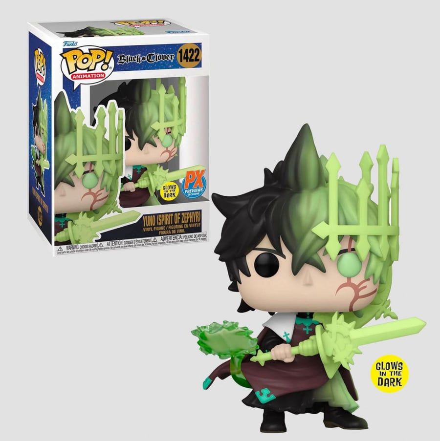 Funko Pop! Animation: Black Clover - Yuno ( Spirit of Zephy ) (Exclusive Glow )