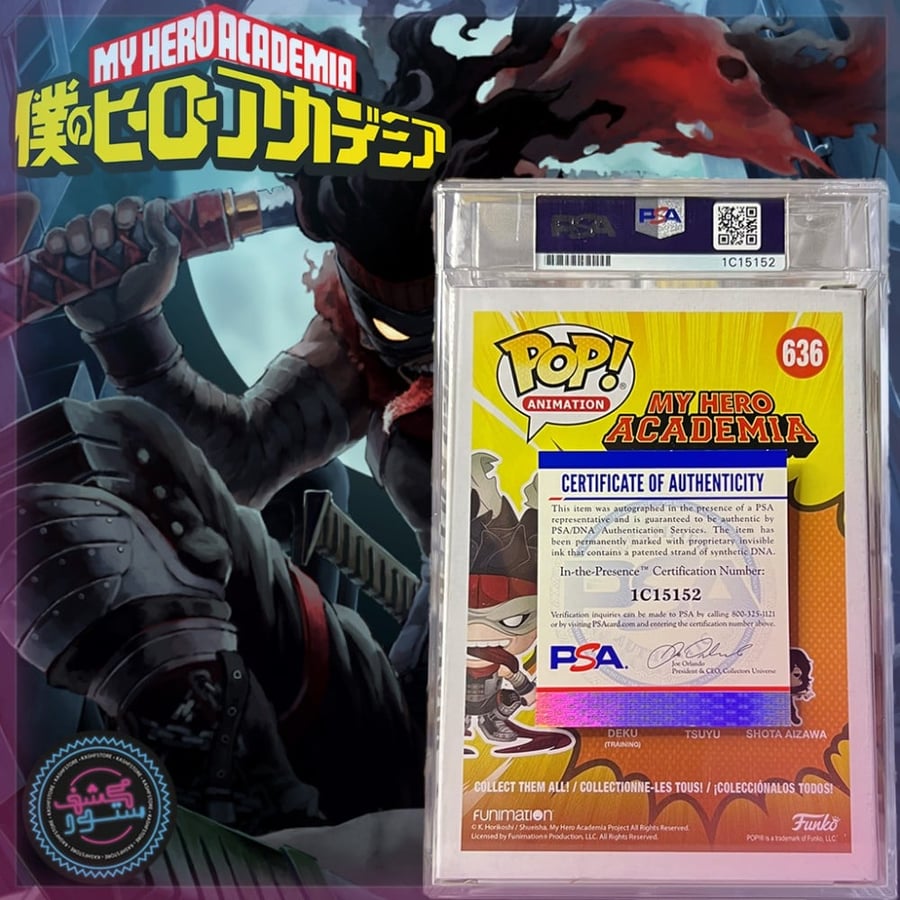 Funko Pop Anime MHA Hero Killer Stain NYCC exclusive Signed Robert McCollum My Hero Academia PSA COA