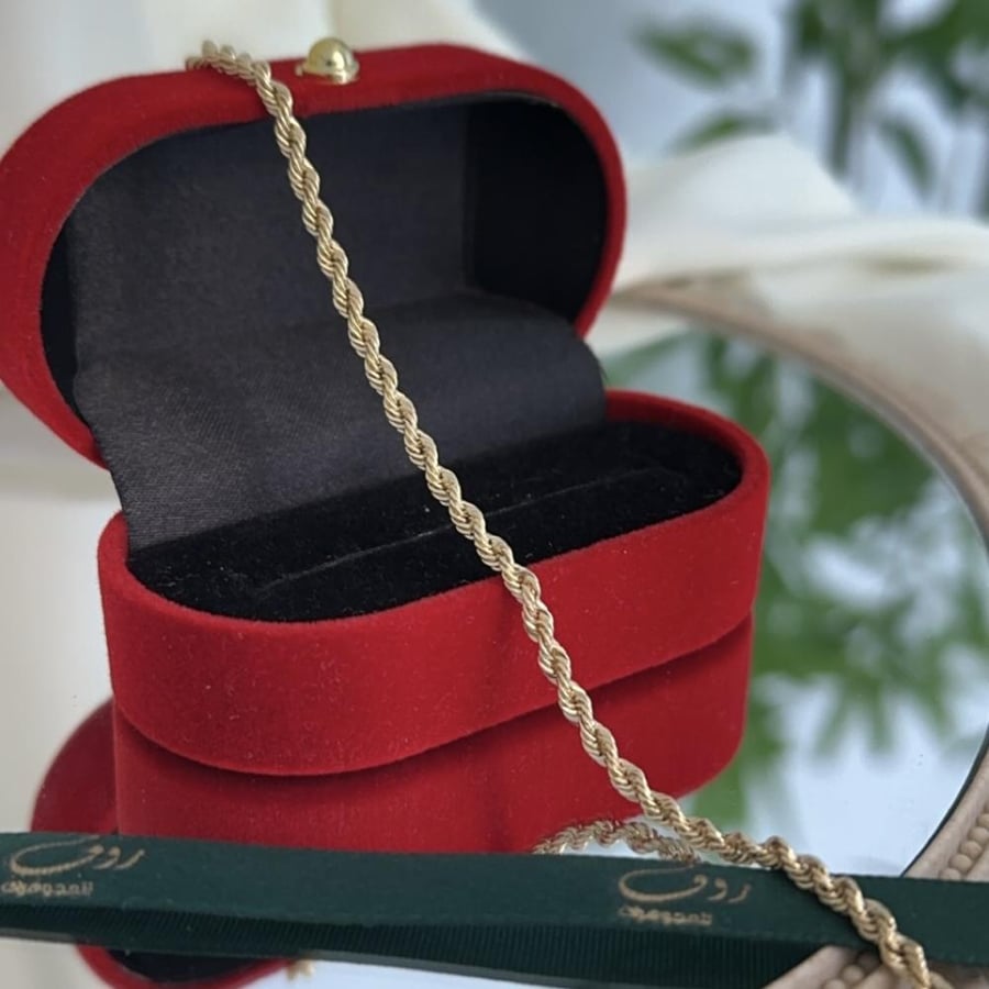 سوارة روب تشين حجم وسط ذهب  عيار18–3061