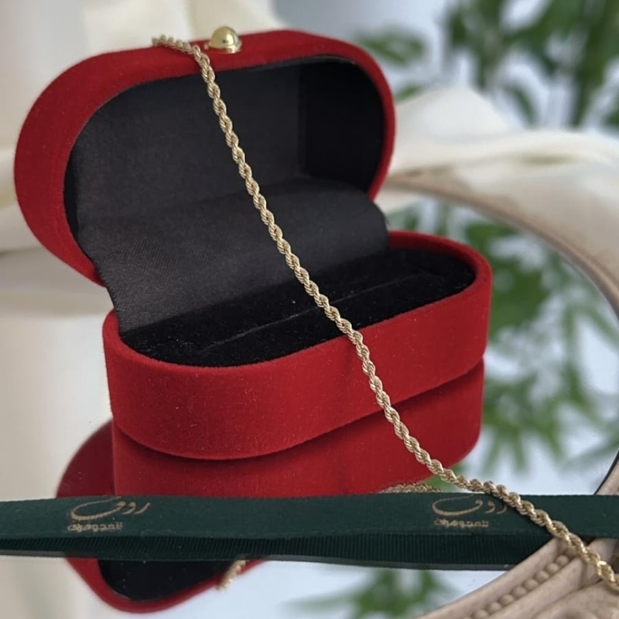 سوارة روب تشين حجم صغير ذهب  عيار18–3062