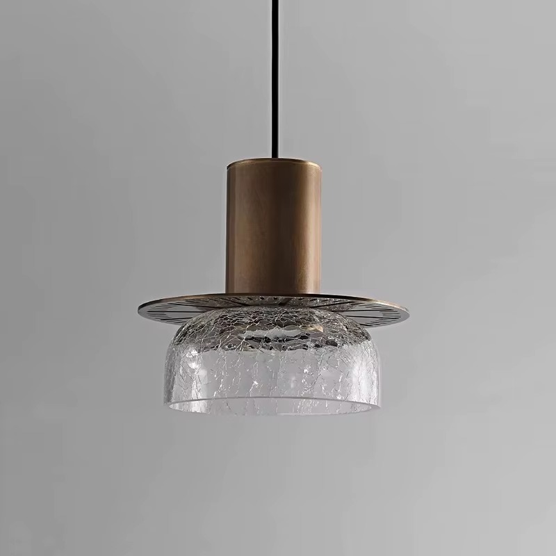 اضاءة معلقة من الزجاج والمعدن lux - Dia قطر 15 سم ارتفاع 15 سم