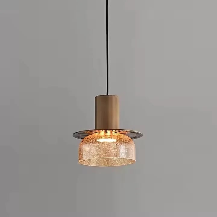 اضاءة معلقة من الزجاج والمعدن lux - Dia قطر 15 سم ارتفاع 15 سم
