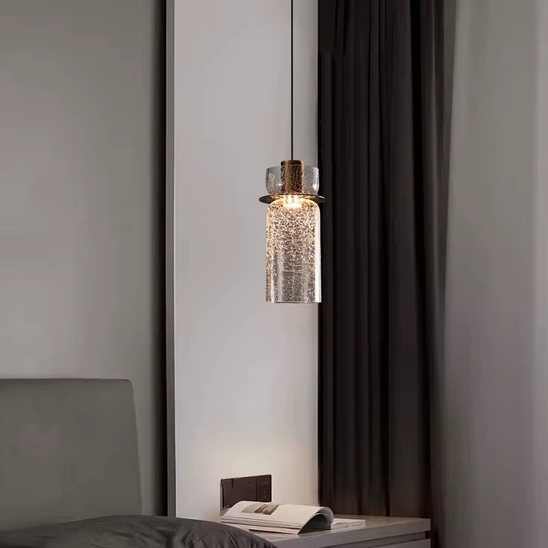 اضاءة معلقة من الزجاج والمعدن lux - Dia قطر 15 سم ارتفاع 15 سم