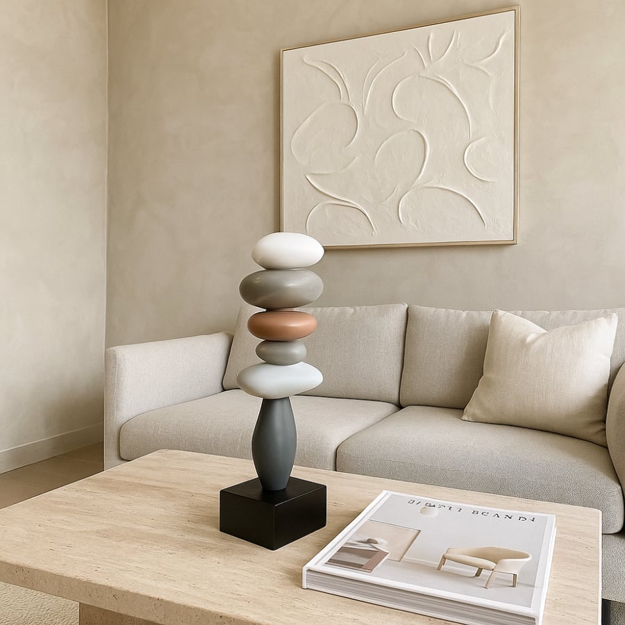 A masterpiece of stone balance inspired by nature (brown)