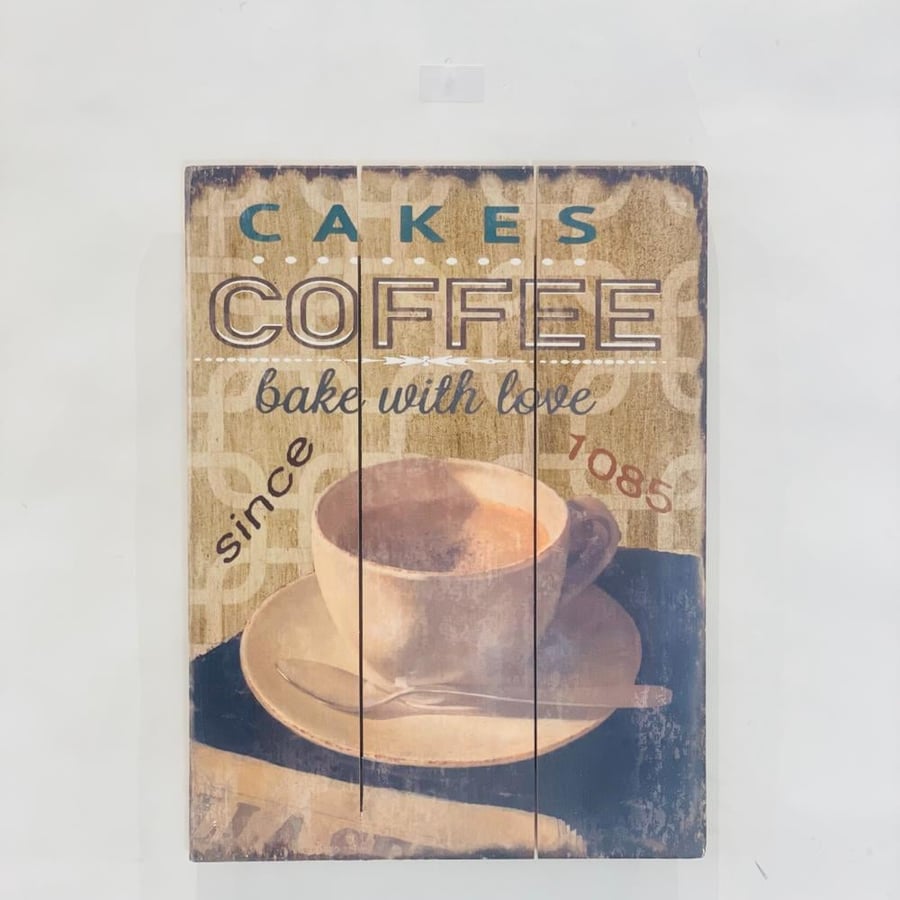 لوحة CAKES COFFEE bake with love