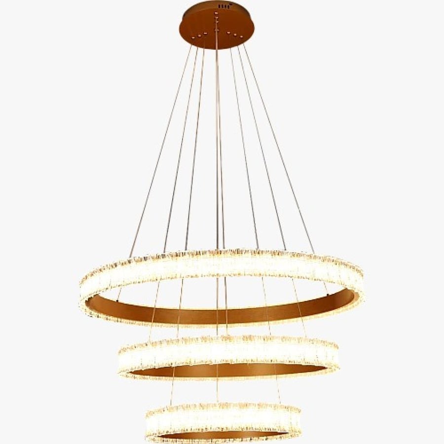 Modern gold chandelier with lighting color, 3 lights, 400*600*800 cm
