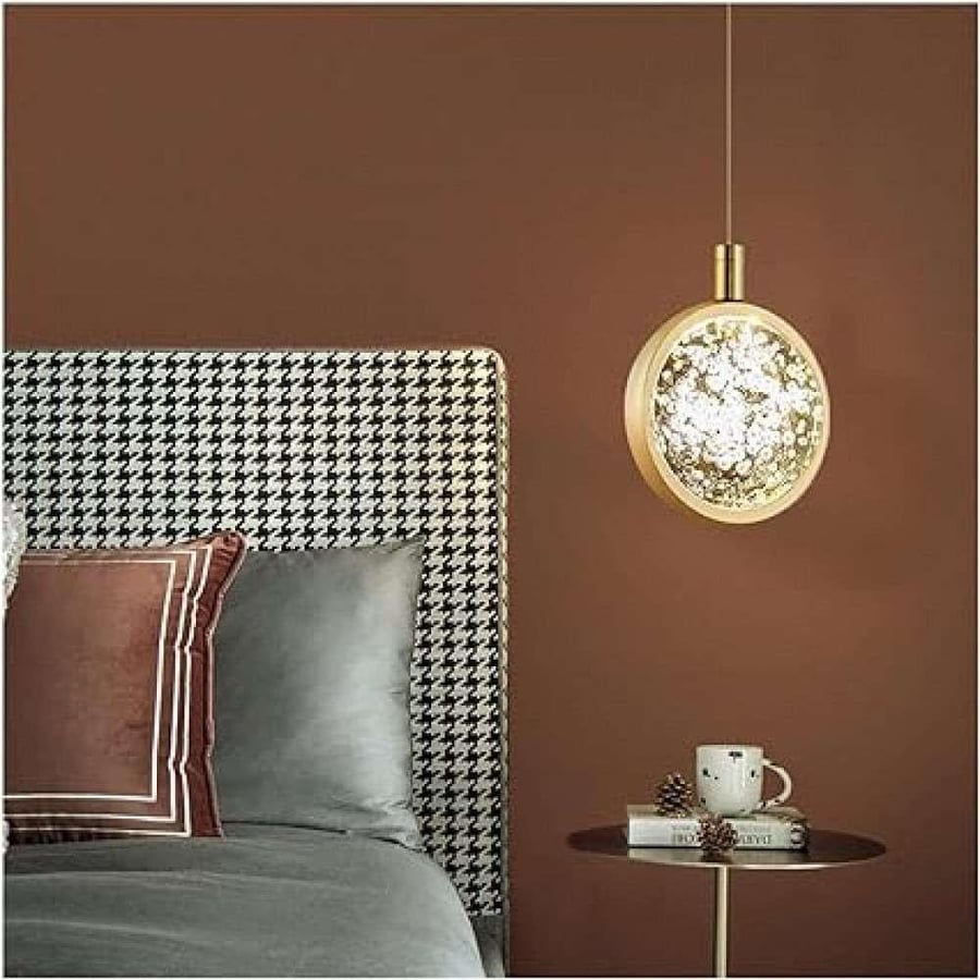 Hanging lamp 15008 crystal chain single gold with 3 lights