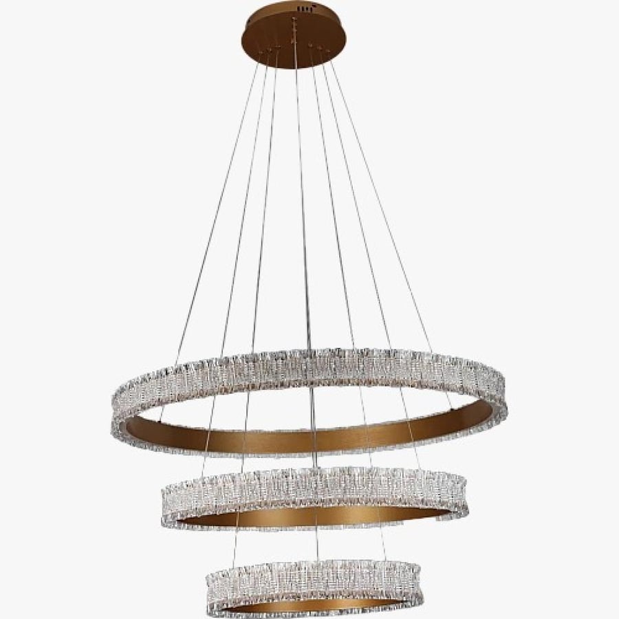 Modern gold chandelier with lighting color, 3 lights, 400*600*800 cm