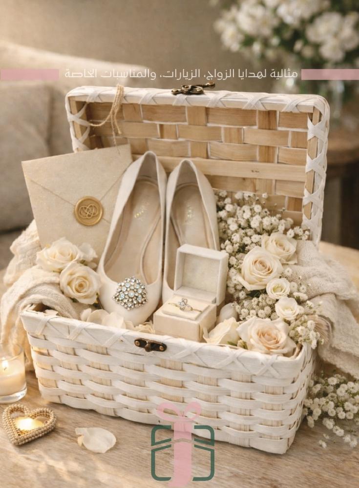 حقيبة هدايا خوص الوان