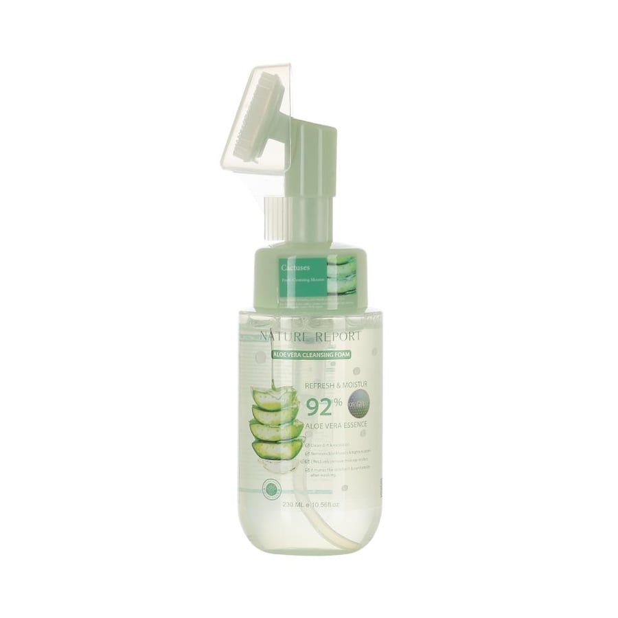 Foaming Face Cleanser With  Aloe Vera    By Nature Report - 230ml