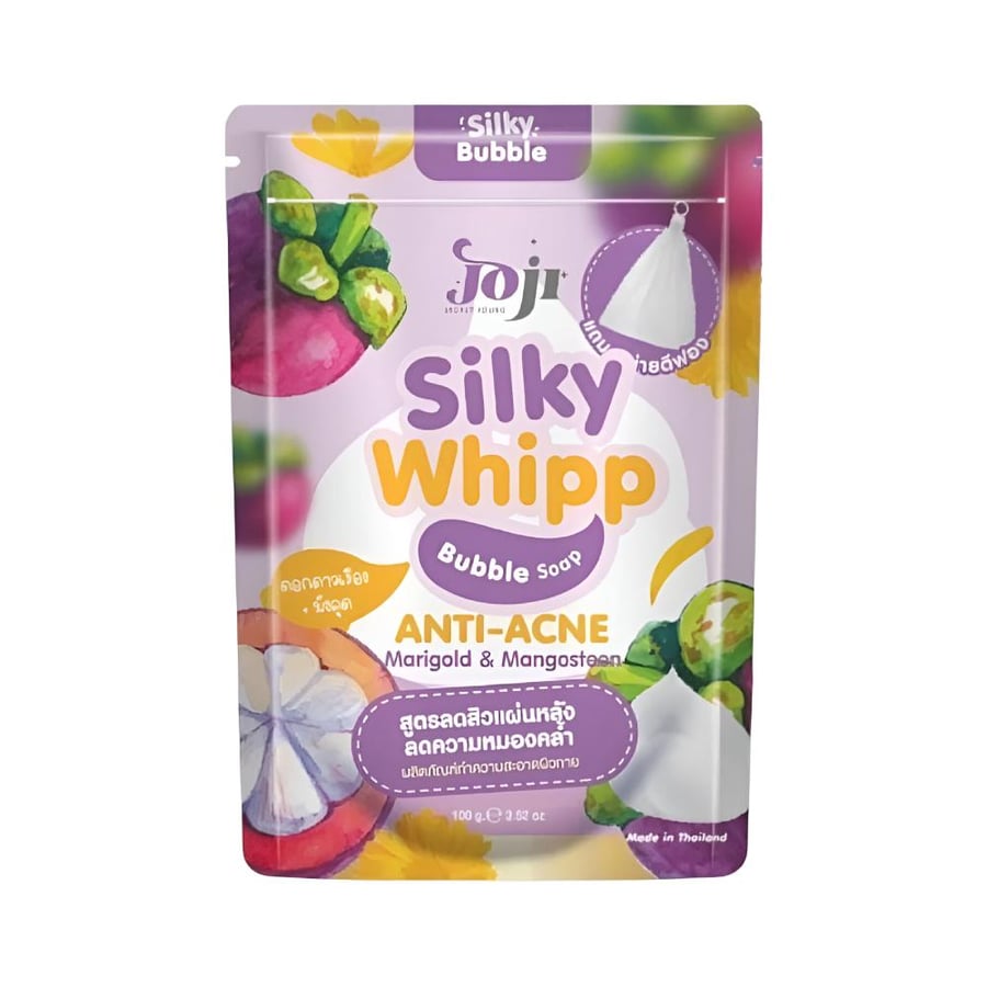 Bar Soap Anti-Acne With Calendula Flower And Mangosteen Silky Whipp Bubble  By Joji Secret Young - 100g
