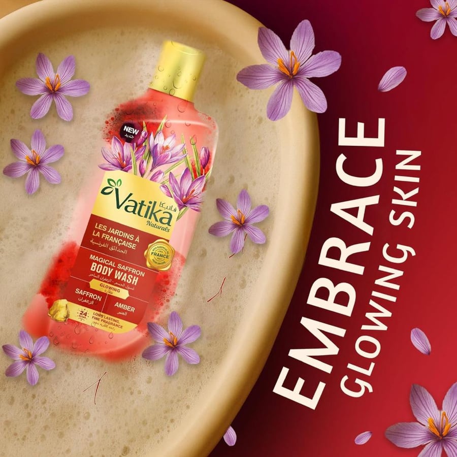 Body Wash With Magical Saffron By Vatika - 250ml
