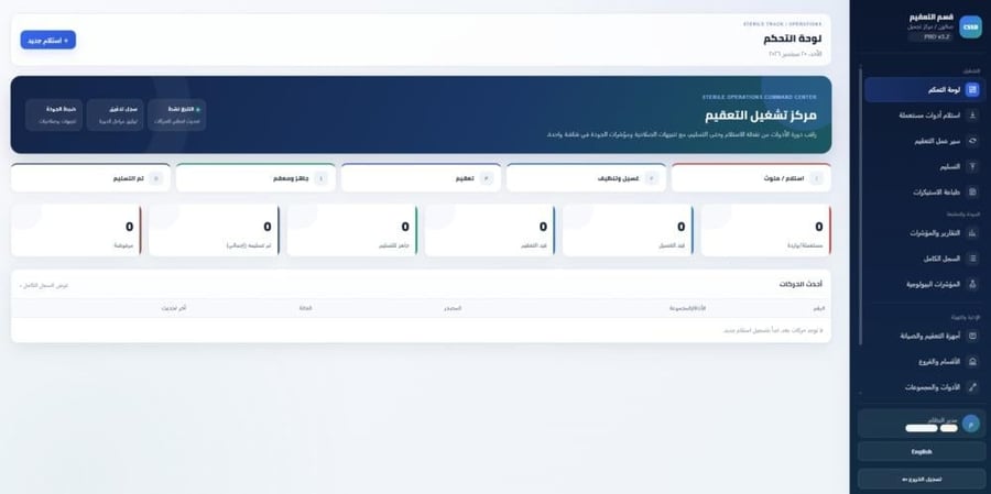 برنامج التعقيم للمنشآت الطبية والمراكز