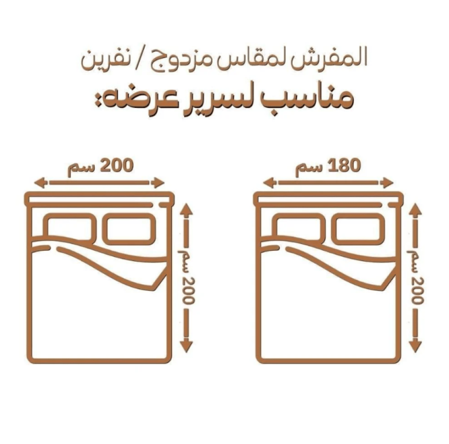 مفرش نيلوفر - قطن 100% – مزدوج 6  قطع