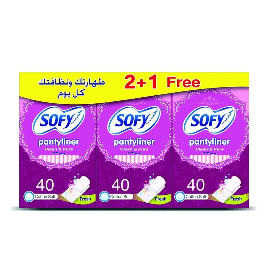 سوفي حفاضات يومية رفيعة بانتي لاينر منعش 120 فوطة