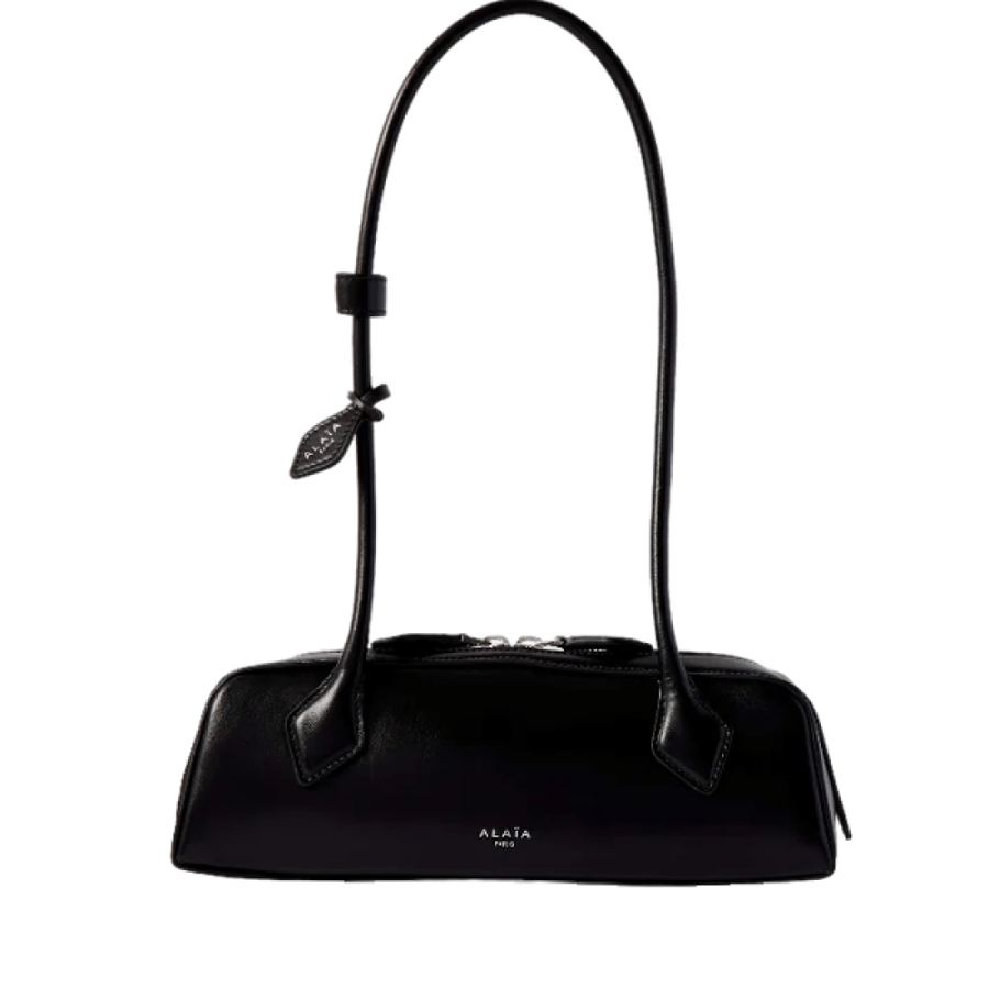 Alaya Tequila suede bag with large straps and black leather trim
