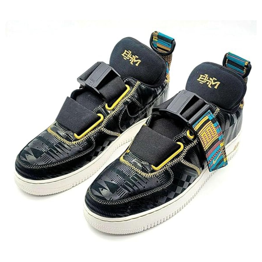 سنيكر Nike Air Force 1 Utility BHM باللون أسود ونقشة ملونة