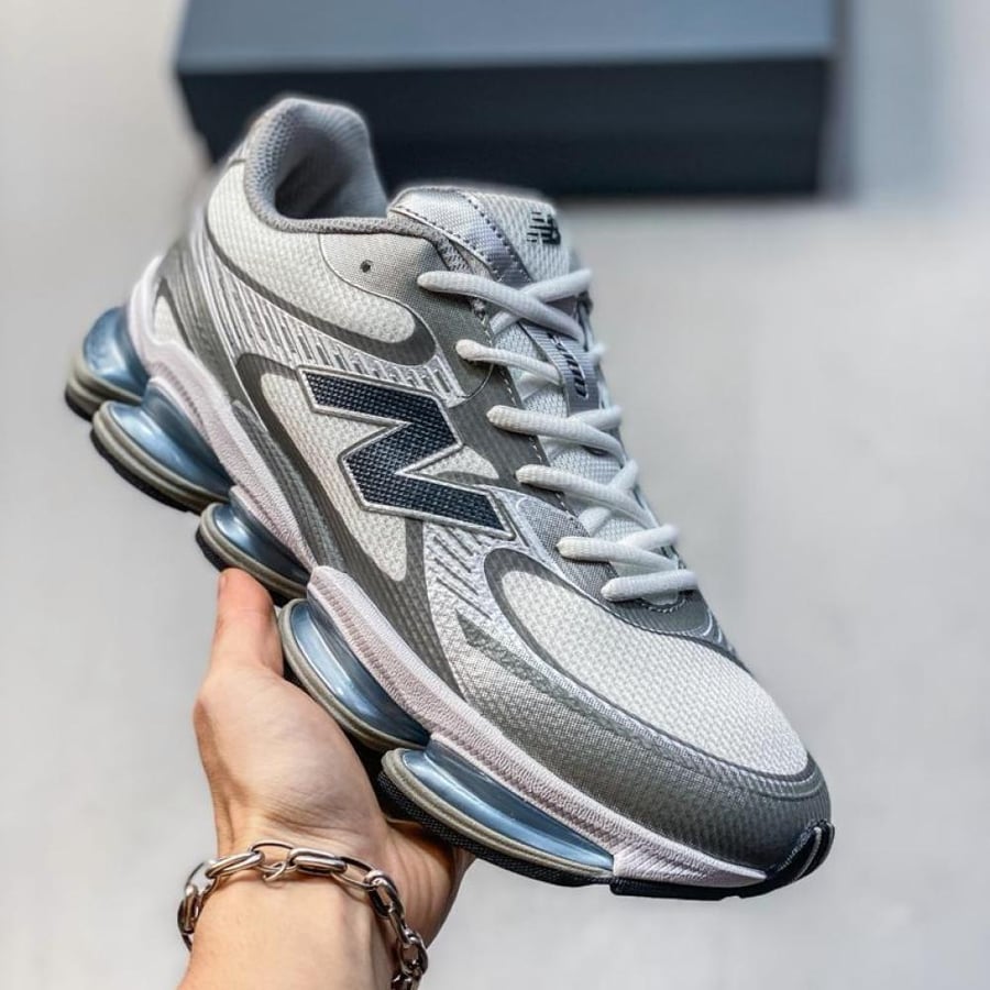 New Balance ABZORB 2000 Running Shoes Grey, Blue, and White