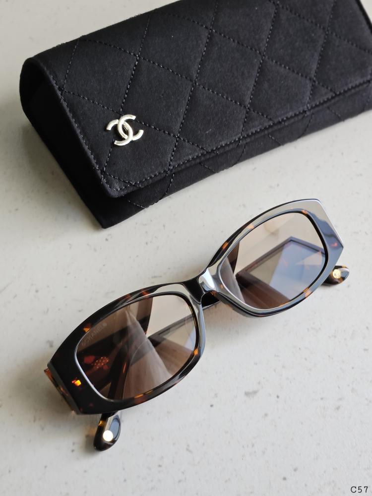 Chanel Women's Square Brown Sunglasses