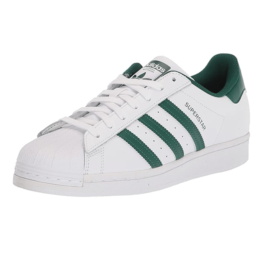 شوز adidas سوبر ستار للجنسين رياضي فاخر اخضر وابيض
