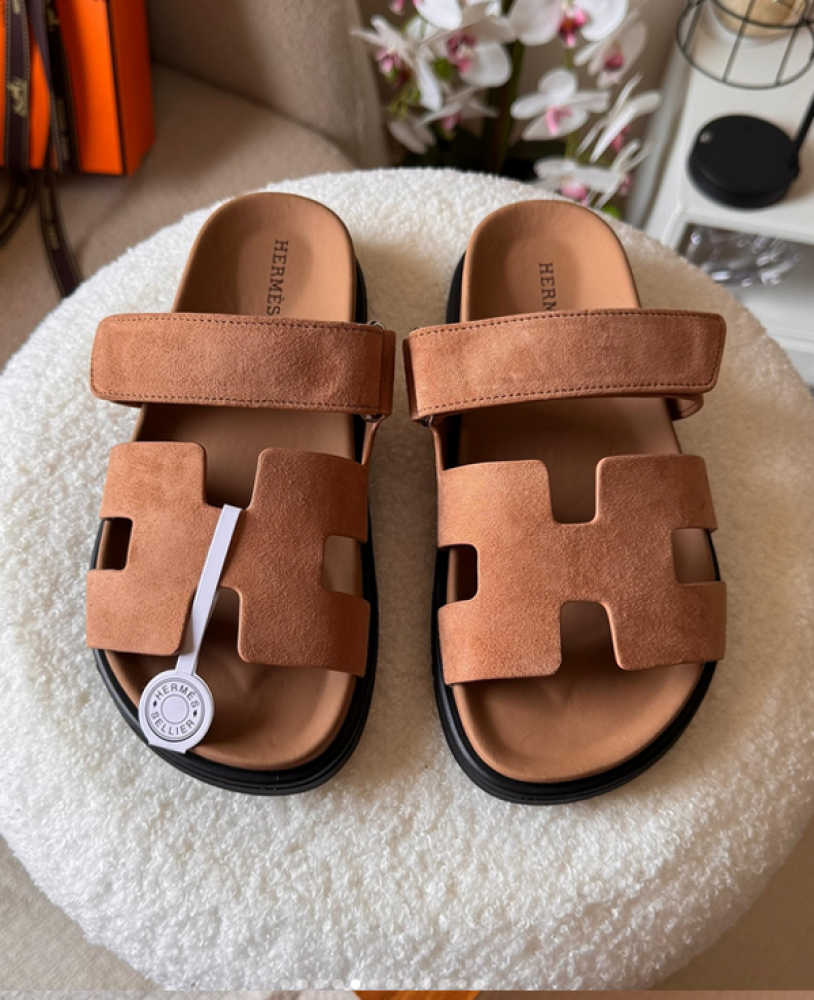 Erms Women's Sandals, Hazel Brown Suede