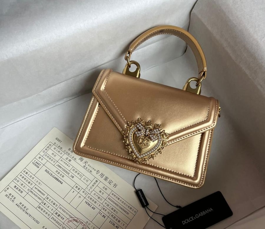 Dolce & Gabbana Devotion Mini Bag in Gold