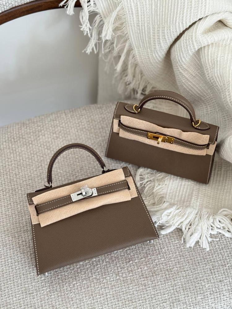شنط يد نسائية هرمز كيلي سيلير بلون بني خشبي